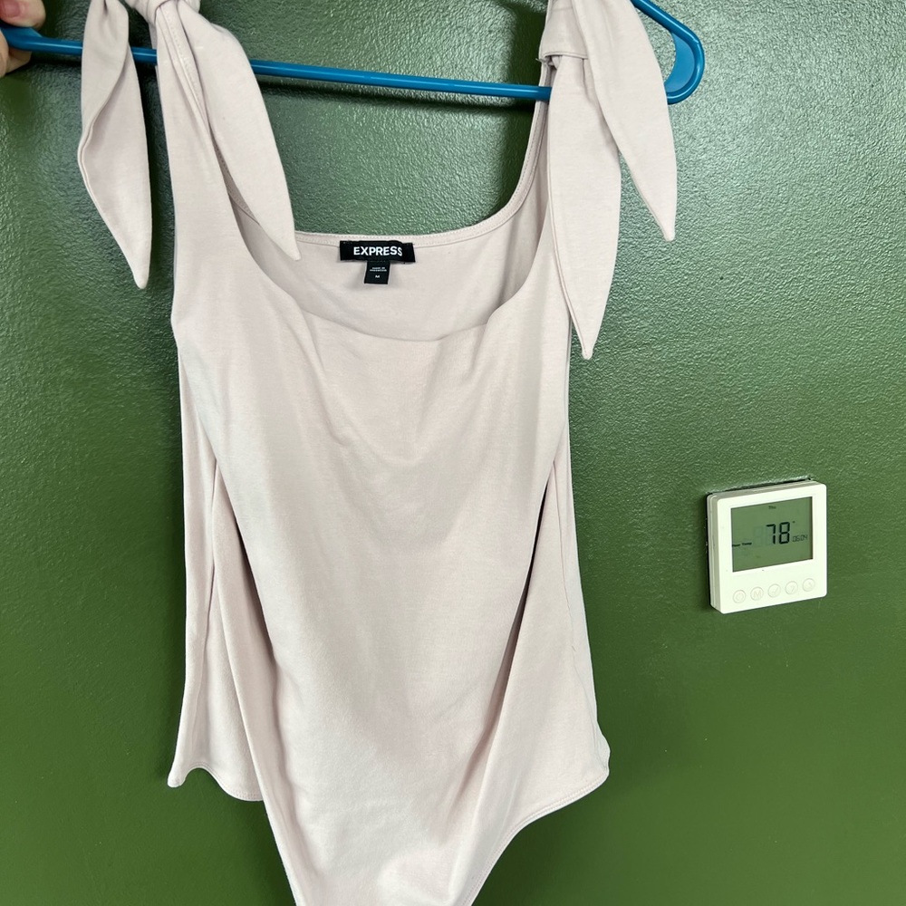 Express Women's Light Pink Bodysuit